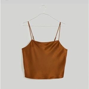 Madewell NWT Satin Square Neck Cami
